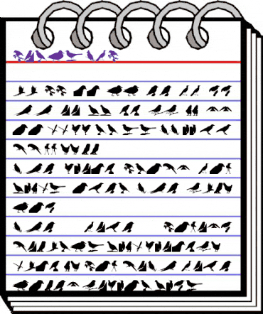 Birds TFB Regular animated font preview