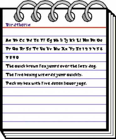 BIRDTHOPIA Regular animated font preview BIRDTHOPIA Regular animated font preview