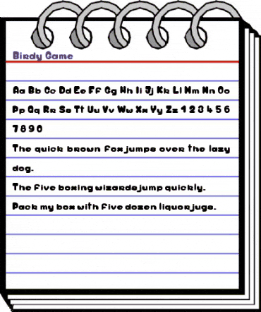 Birdy Game Regular animated font preview Birdy Game Regular animated font preview