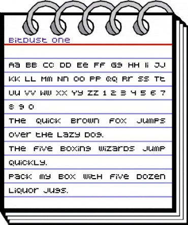 BitDust One Regular animated font preview BitDust One Regular animated font preview