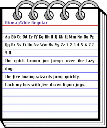 BitmapWide Regular animated font preview BitmapWide Regular animated font preview