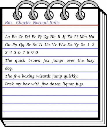 Bits_ Charter Normal-Italic animated font preview