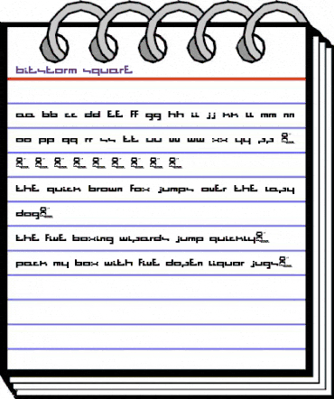 Bitstorm SQUARE Regular animated font preview Bitstorm SQUARE Regular animated font preview