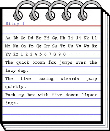 Bitsy 1 Regular animated font preview