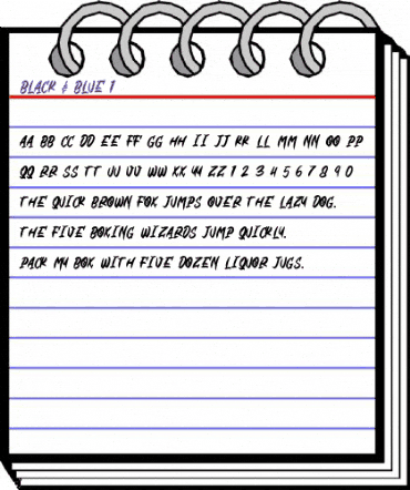 Black & Blue 1 Regular animated font preview