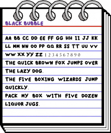 BLACK BUBBLE Regular animated font preview