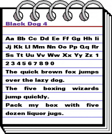 Black Dog 4 Regular animated font preview