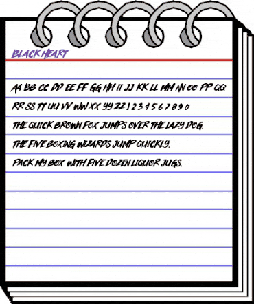 Black Heart Regular animated font preview Black Heart Regular animated font preview