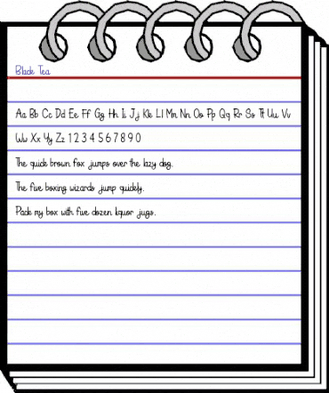 Black Tea Regular animated font preview