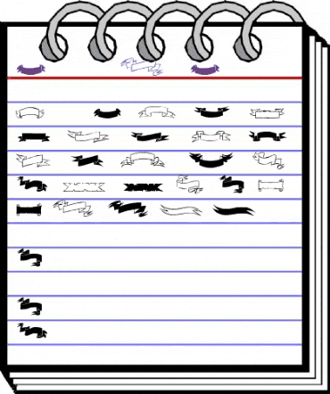 Black & White Banners Regular animated font preview