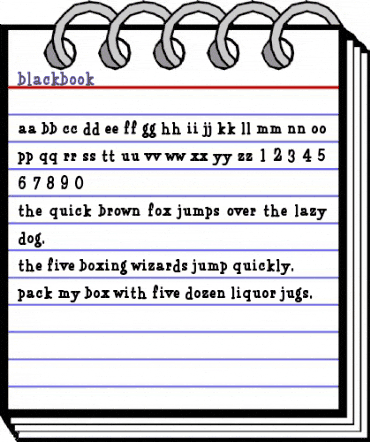 BlackBook Regular animated font preview