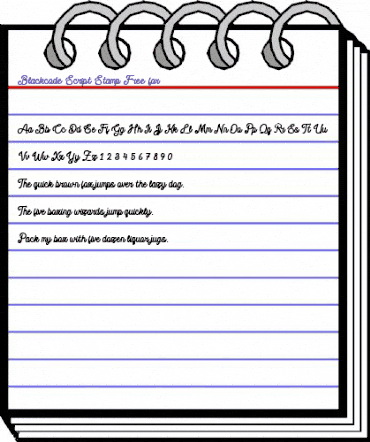 Blackcode Script Stamp Free for Regular animated font preview