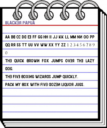 Blacker Papua Regular animated font preview Blacker Papua Regular animated font preview