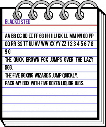 Blacklisted Regular animated font preview