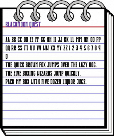 Blackmoon Quest Regular animated font preview Blackmoon Quest Regular animated font preview