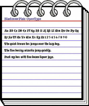 Blackmoor Plain animated font preview Blackmoor Plain animated font preview