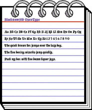 Blackmoor Std Regular animated font preview Blackmoor Std Regular animated font preview