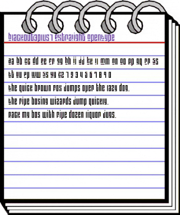 Blackout3 plus1 ExtraLight animated font preview