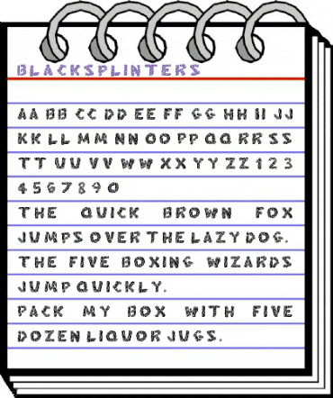 BlackSplinters Regular animated font preview BlackSplinters Regular animated font preview