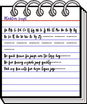 Blacktear Script Regular animated font preview Blacktear Script Regular animated font preview