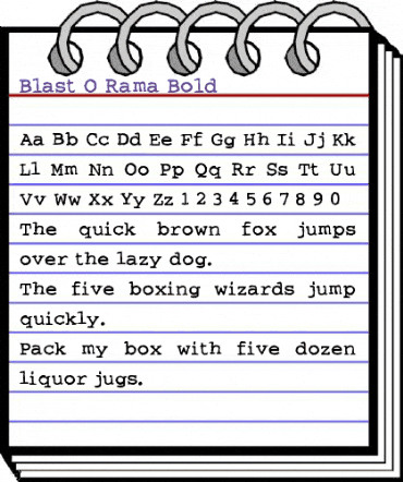 Blast-O-Rama Bold animated font preview
