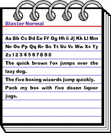 Blaster Normal animated font preview
