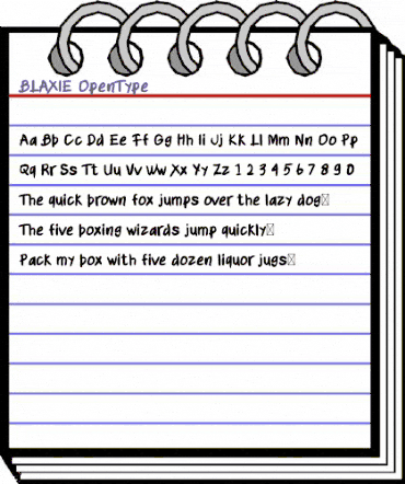 BLAXIE Regular animated font preview BLAXIE Regular animated font preview