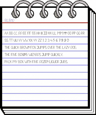 BLEND Regular animated font preview