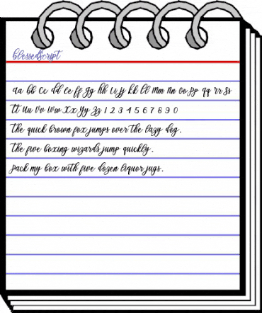 Blessed Script Regular animated font preview Blessed Script Regular animated font preview