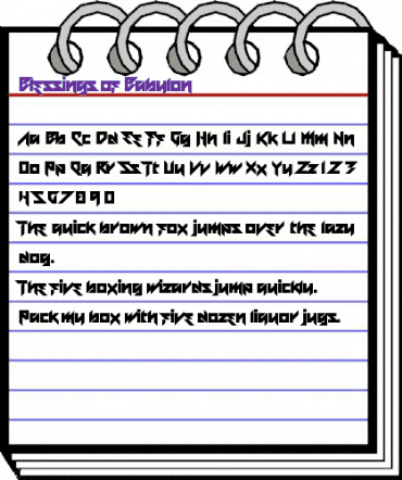 Blessings of Babylon Regular animated font preview Blessings of Babylon Regular animated font preview
