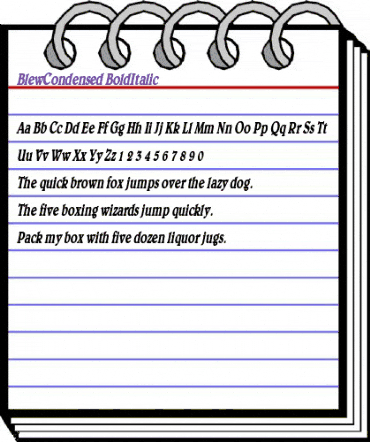 BlewCondensed BoldItalic animated font preview BlewCondensed BoldItalic animated font preview