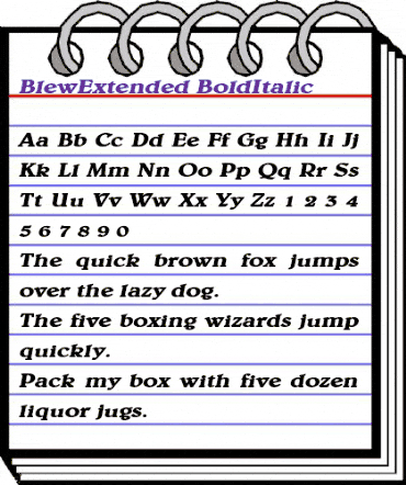 BlewExtended BoldItalic animated font preview