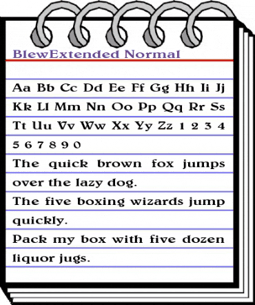 BlewExtended Normal animated font preview