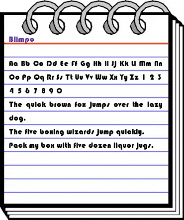Blimpo Regular animated font preview Blimpo Regular animated font preview