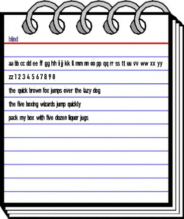 Blind Regular animated font preview Blind Regular animated font preview
