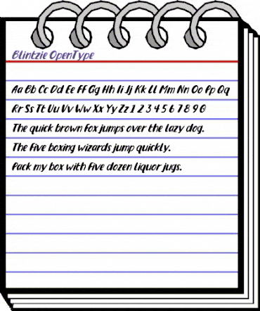 Blintzie Regular animated font preview Blintzie Regular animated font preview