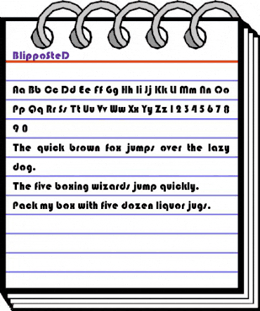 BlippoSteD Regular animated font preview