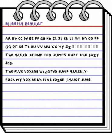 Blissful Regular animated font preview