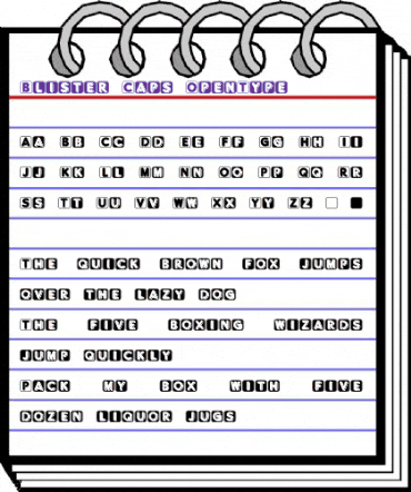 Blister Caps Regular animated font preview Blister Caps Regular animated font preview