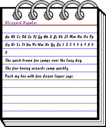 Blizzard Regular animated font preview Blizzard Regular animated font preview