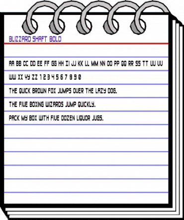 Blizzard Shaft Bold Regular animated font preview