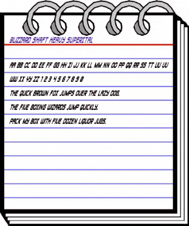 Blizzard Shaft Heavy SuperItal Regular animated font preview