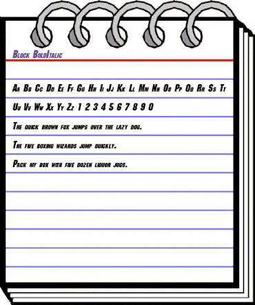 Block BoldItalic animated font preview Block BoldItalic animated font preview