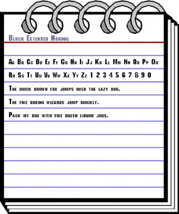 Block-Extended Normal animated font preview Block-Extended Normal animated font preview