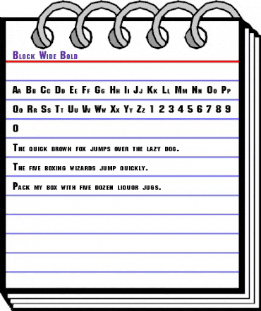 Block Wide Bold animated font preview Block Wide Bold animated font preview