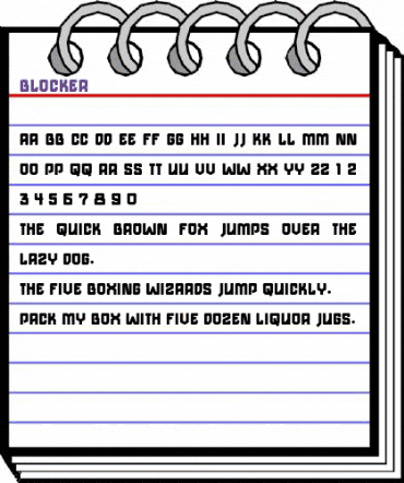 Blocker Regular animated font preview