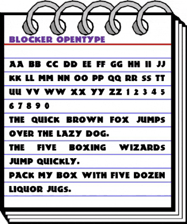 Blocker Regular animated font preview