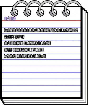 Blockheads Regular animated font preview