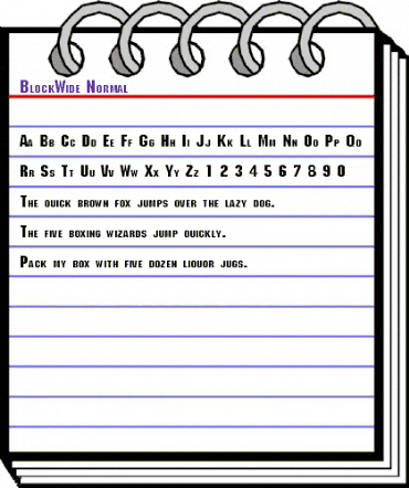 BlockWide Normal animated font preview