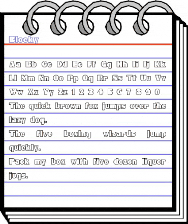 Blocky Regular animated font preview